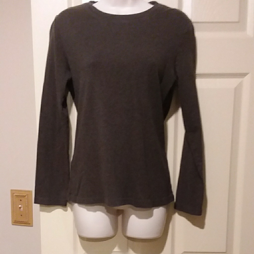 Loft brown long sleeve shirt size L